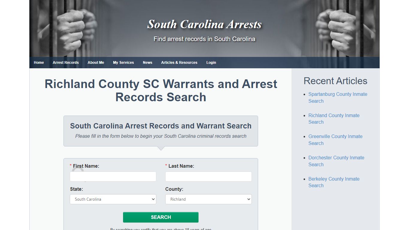 Richland County SC Warrants and Arrest Records Search