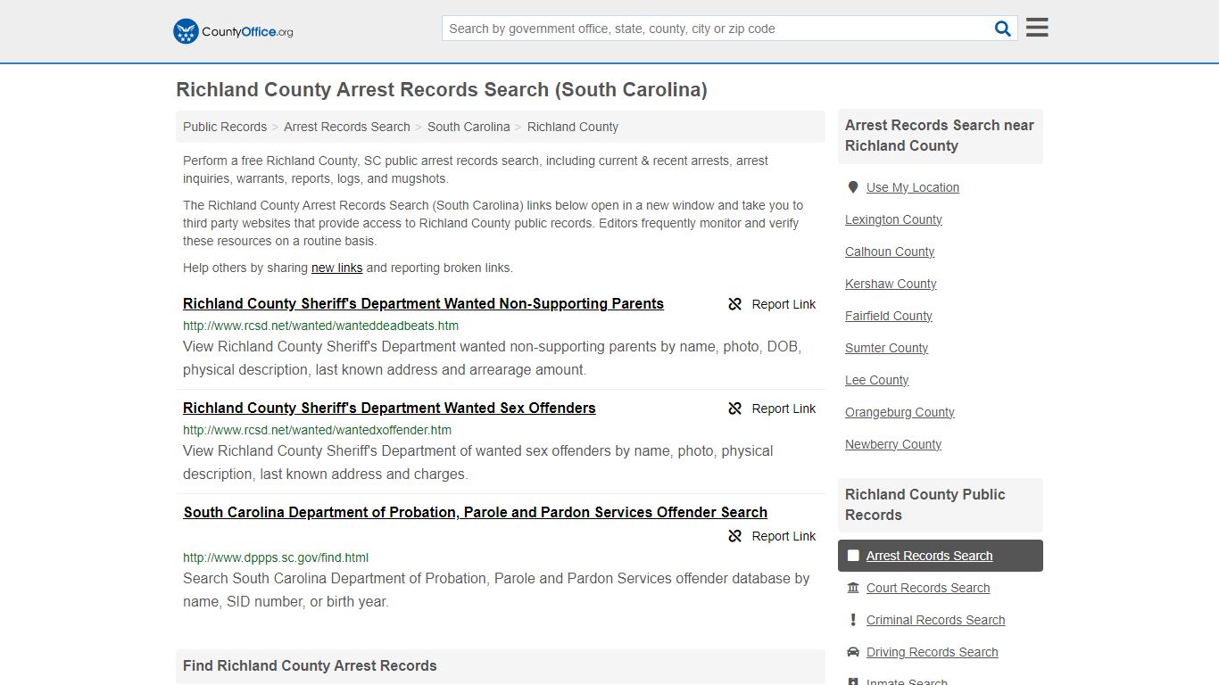 Arrest Records Search - Richland County, SC (Arrests & Mugshots)