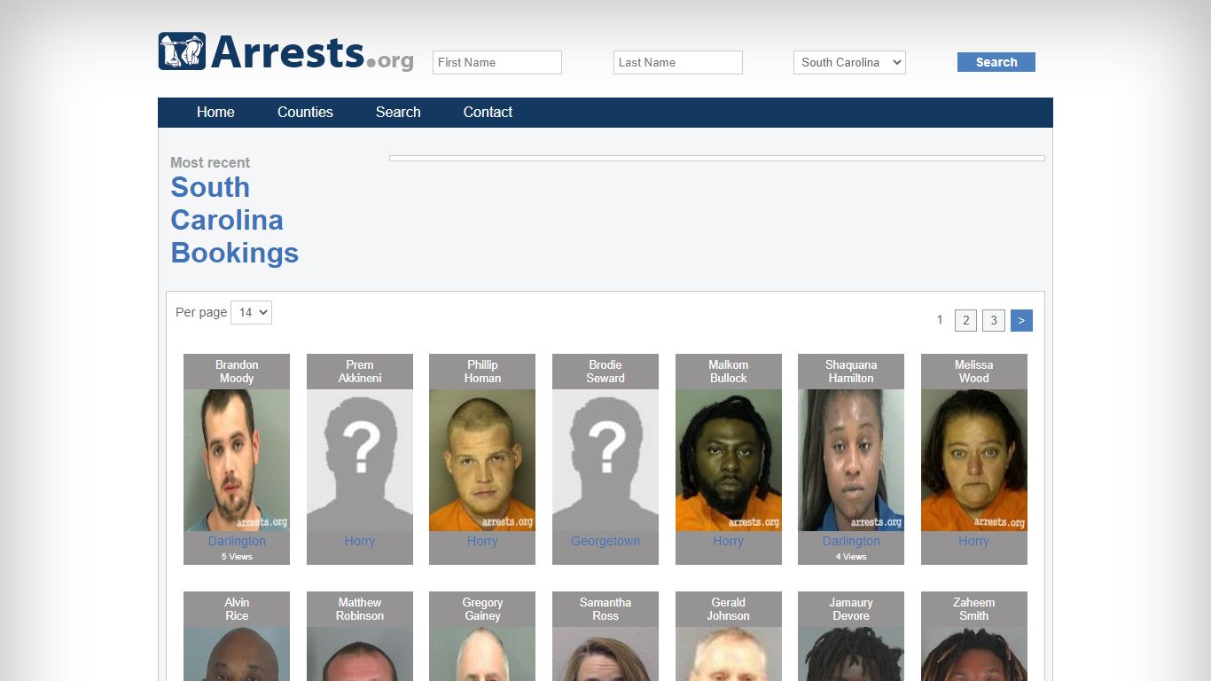 South Carolina Arrests and Inmate Search